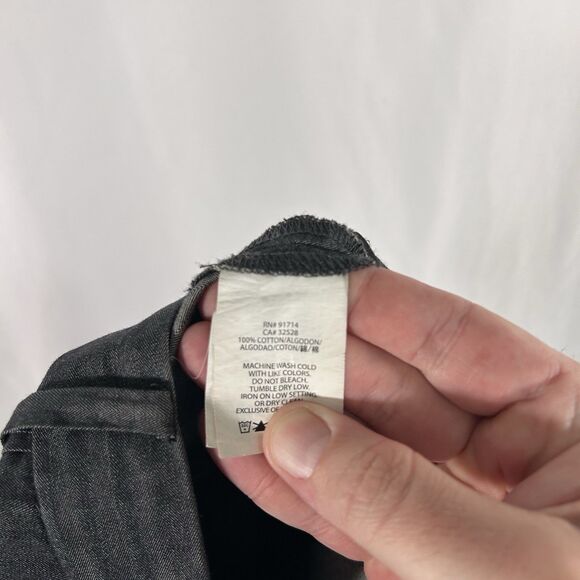 Armani Exchange Dress Pants Men's 33 Reg Grey Striped Flat Front 100% Cotton - Picture 9 of 9